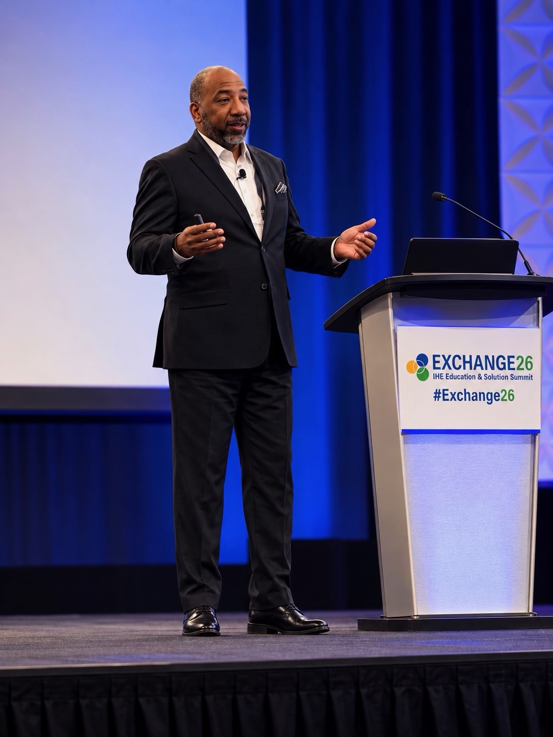 Donald Sipp Jr. speaking at AHE Exchange26 Education and Solution Summit